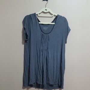 DKNY Women's Blue Gray Top Size Large